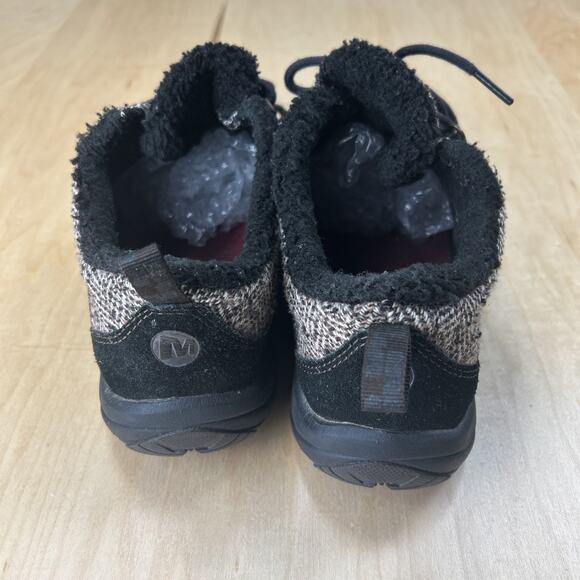 Merrell Women’s Suede Shoes US 10 Black Faux Fur Lined Hiking Casual - Picture 4 of 7